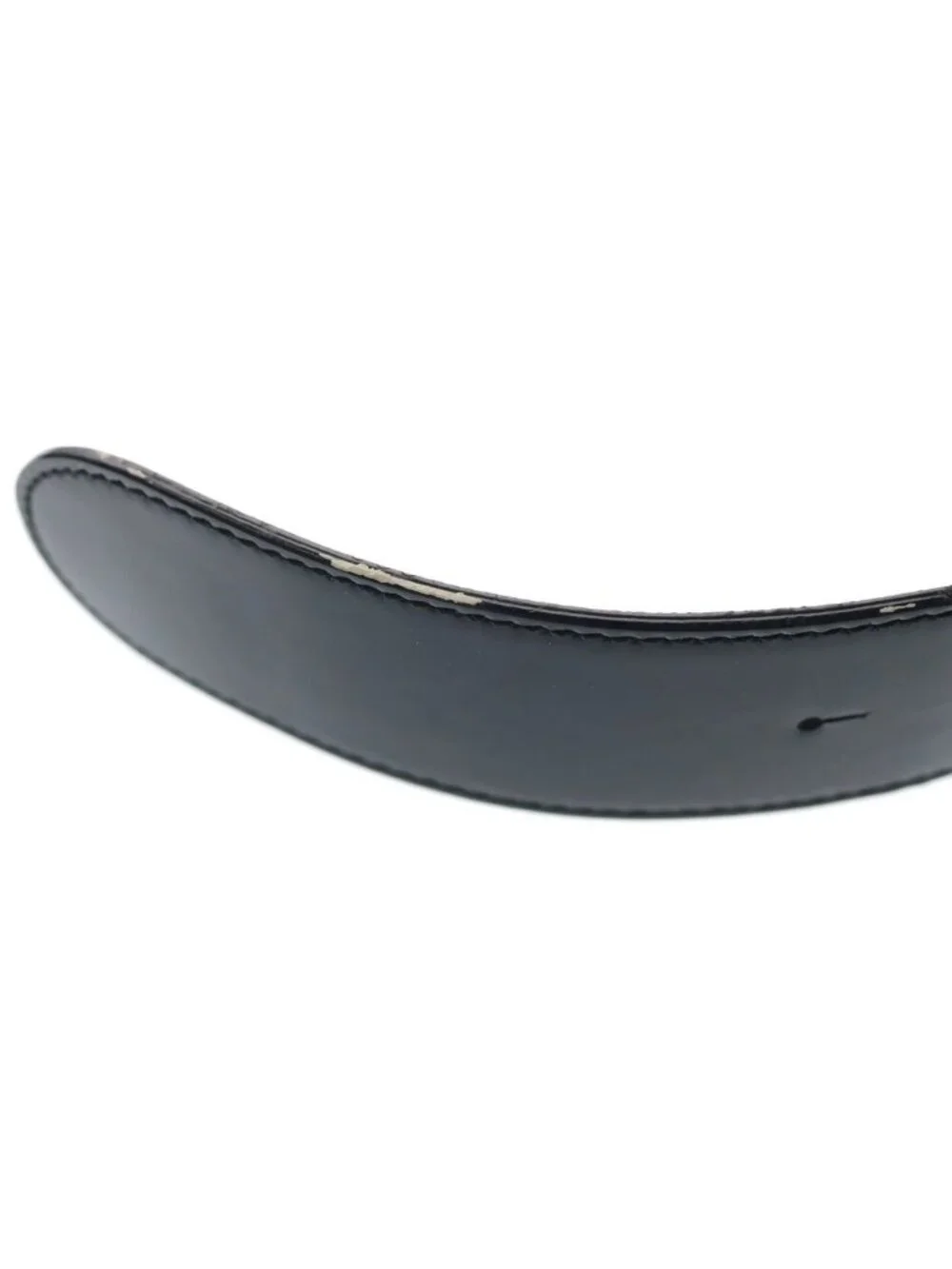 Dior Logo Buckle Patent Leather Belt Black